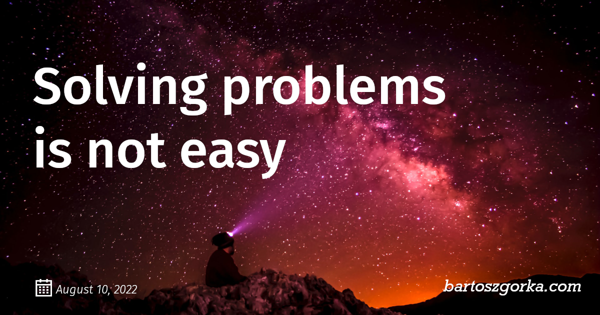 problem solving is not